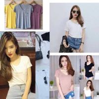 ราคา เสื้อคอวีมีกระเป๋าหน้าแขนสั้น เต็มตัว (ผ้าเรยอน) เสื้อยืดคอวี ผ้าเรย่อน เสื้อยืดคอวีกระเป๋าหน้า ผ้าเรย่อนเนื้อดี ใส่สวย (25305206827)