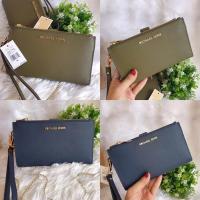 ราคา กระเป๋าสตางค์ Michael Kors Jet Set Travel 35F8GTVWOL LG Double Zip Wristlet Leather (5551618109)