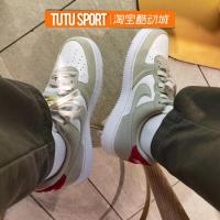 ราคา Nike/Nike Air Force 1 Beige Red AF1 Gold Buckle รองเท้าผ้าใบผู้หญิง Low-Top DB1561-100 (40723656294)