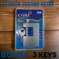 ราคา ขนาดใหญ่ SQUARE PADLOCK 80MM CORE IRON PADLOCK SATIN Q3121 (43671250409)