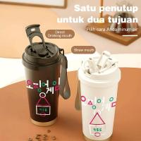 ราคา แก้วเกมปลาหมึก 500ml สแตนเลส 316 ขวดดื่มแบบพกพาเรียบง่ายมีสไตล์และสุนทรียศาสตร์พร้อมถ้วยฟางLXSP0307 (26141625282)