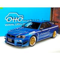 ราคา โมเดลรถR34 1:18 โมเดลรถR34gtr * มือสอง * โมเดลรถ Nissan Skyline R34 GT-R Mine's Ottomobile OTM009RT 1/18 ราคา ok (26293131832)