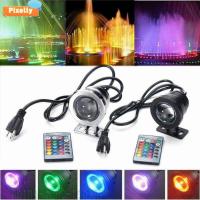 ราคา ไฟน้ําพุ PIXELLY, สปอร์ตไลท์สระว่ายน้ํา 10W, ไฟแนวนอน DC12V บรรยากาศแสงเปลี่ยนสี LED Spotlight Aquarium (28442854145)