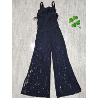 ราคา จั้มสูทขายาวลูกไม้สีดำ (23889142301)