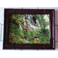 ราคา ภาพเสริมฮวงจุ้ย กรอบรูปติดผนัง กรอบรูปไม้สัก สีไม้โอ๊ค ภาพน้ำตก กวาง ขนาด 46 X 58 ซม. (2141332218)