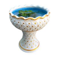 ราคา อ่างน้ำดินเผา 14นิ้ว พร้อมขาตั้ง อ่างดินเผาเลี้ยงปลา อ่างดินเผาปลูกบัว อ่างดินเผาเคลือบ รับประกันสินค้า (10919086782)