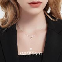 ราคา MEETพร้อมส่ง สร้อยคอเงิน สร้อยคอเงินแท้ Smile knot สร้อยคอเพชร จี้สุดเก๋สร้อยแฟชั่น สร้อยคอผู้หญิง (24764573355)