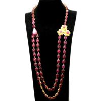 ราคา สร้อยคอยาว-พลอยแท้ ทับทิม สีชมพู 17 x 30 mm. หยดน้ำ และ ทับทิมแดง แซฟไฟร์ เงินแท้ 925 ชุบทอง 18k (26724061909)