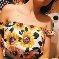 ราคา เสื้อวินเทจ ลายดอกทานตะวัน. ไอเท็ม สุดคิ้ววววท์ (807592000)