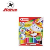 ราคา HORSE ตราม้า ดินสอสีไม้สั้นพร้อมกบเหลา 12 สี ตราม้า H-500 (7192279577)