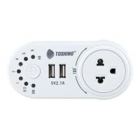 ราคา อุปกรณ์ ปลั๊กแปลง TOSHINO USB TS-MT2U สีขาว ใช้สำหรับแปลงขาปลั๊กต่างๆ (2919349360)