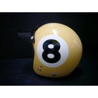 ราคา ส่งฟรี **เก็บเงินปลายทาง** หมวกกันน็อค แนวคลาสสิค ลายเลข 8 สีครีม ดำ NO.13 (1629330937)