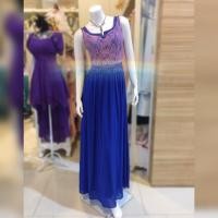 ราคา [พร้อมส่ง]ชุดราตรียาวสีน้ำเงินเรียบหรู (1761721491)