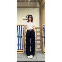 ราคา กางเกงขากระบอกผ้าฮานาโกะทรงใหญ่มีหูเข็มขัด เอวใหญ่สะโพกใหญ่ใส่สบาย ไซสเอว 24- 44 นิ้ว จัดส่ง2 วันหลังสั่ง (40855590509)