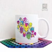 ราคา Avengers Classics Neon Avenger Faces Graphic Ceramic Motif Mug 1 Keko (44552202140)