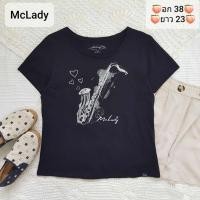 ราคา (C224) เสื้อยืดสีดำ​ ป้าย​ Mc lady พิมพ์ลาย​ อก​ 38 นิ้ว​ ยาว​ 23 นิ้ว (26241126732)