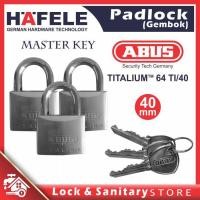 ราคา ABUS ฮาเฟเล่ กุญแจอาบูสมาสเตอร์ 40มม. (3 กุญแจ) (29181993859)