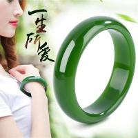 ราคา ผู้หญิงสีเขียวผักโขมสีเขียวหยกสร้อยข้อมือหยกสีเขียว (18974111264)