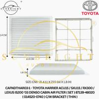 ราคา HARRIER ACU15/SXU15/RX300/LEXUS IS200 03 DENSO CABIN AIR FILTER (ชุด) 87139-48020 (014520-0740) C/W BRACKET (TIN) (44468675827)