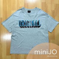 ราคา เสื้อยืด H&M สีเทา สกรีนด้านหน้า-หลัง (มือสอง) (28679433525)