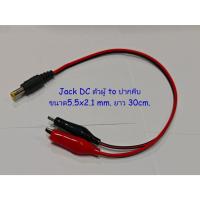 ราคา หัวแจ็คไฟDC(ตัวผู้/ตัวเมีย)พร้อมสายปากคีบยาว30cm. ขนาดแจ็คDC 5.5 x 2.1mm.จำนวน 1เส้น (40508473738)