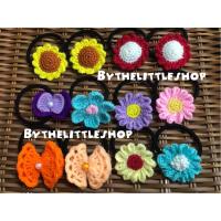 ราคา ตุ๊กตาไหมพรม ตุ๊กตาถักไหมพรม ยางรัดผมไหมพรมดอกไม้ Crochet Handmade (ชิ้นละ) (16896074894)