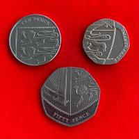 ราคา ชุดเหรียญอังกฤษ United Kingdom 10-20-50 pence ปี 2015 เหรียญ​ต่างประเทศ (41767168009)
