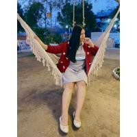 ราคา เสื้อคลุมอัดพลีทสีแดงเลือดหมู (8872215914)