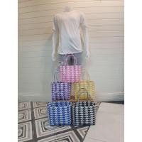 ราคา ตะกร้าเส้นพลาสติกสาน กระเป๋าสาน (40671275923)