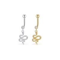 ราคา Piercingroom by Jay จิวสะดือสำหรับผิวแพ้ง่าย Dangle Snake Belly Ring จิวสะดือ งูตุ้งติ้ง เงินแท้ (ราคาต่อชิ้น) (20475673650)