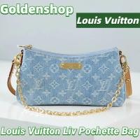 ราคา หลุยส์วิตตอง Louis Vuitton Liv Pochette Bagกระเป๋าสะพาย LV จริง สินค้าขายร้อน (27176696245)