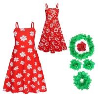 ราคา ชุดซานต้า ชุดแซนตี้ ชุดฮาวายใบไม้สีแดง สำหรับเทศกาลคริสต์มาสและฮาโลวีน (49101880336)