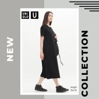 ราคา ของใหม่ชุดกระโปรง AIRism คอตตอน แขนสั้น Uniqlo U สีดำ แท้ (23607765506)