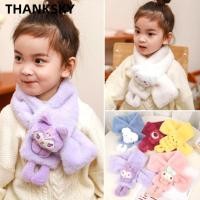 ราคา THANKSKY Kuromi Neckerchief, ผ้าพันคอข้ามเด็ก Sanrio, แฟชั่นนุ่มกันลมอุ่นคออุ่นสําหรับเด็ก (53601822955)