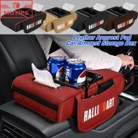 ราคา RALLIART เครื่องหนัง ที่พักแขนในรถ กล่องเก็บของคอนโซลกลาง ที่ท้าวแขน พร้อมกล่องทิชชู่และที่วางแก้ว Xpander Cross Triton Grandis Attrage Mirage Outlander Xforce Pajero Sport ASX (29274102739)