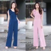 ราคา Fashion In My Life เสื้อผ้าแฟชั่น จั้มสูทแฟชั่น ขายาว ชุดใส่ออกงาน มี 2 สี ชมพู กรม (16672186351)