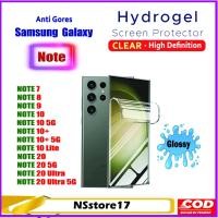 ราคา Anti-Scratch Hydrogel CLEAR Samsung Galaxy NOTE 7 8 9 10 20 Ultra (41117506930)