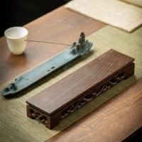 ราคา ฐานไม้แกะสลักสไตล์จีน ฐานไม้รูปปีกไก่ (44254930995)