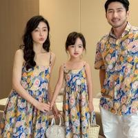 ราคา ✨‍‍‍เสื้อเชิ้ตแขนสั้นลายดอก ฮาวายริมทะเลวันหยุด ชุดครอบครัว เดรสสายเดี่ยว (24028717994)