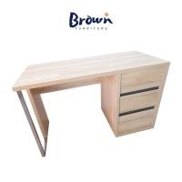 ราคา โต๊ะทำงาน120ซม. ขาเหล็ก *ลิ้นชัก3ชั้นเป็นล้อรางสไลด์เหล็ก [ TB-126 : สินค้าพร้อมส่ง] Brownfurniture (2396802308)