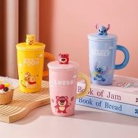 ราคา Stitch PoohLotso Seramik Chawan Stitch PoohLotso แก้วเซรามิคพร้อมฝาปิด 500ml (26436474864)
