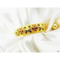 ราคา กำไลข้อมือลงยาสุโขทัย งานหุ้มทอง 5 ไมครอน (22078180940)