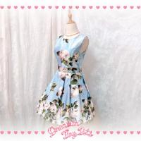 ราคา รินาซิโต ชุดเดรสผ้าไหมพิมพ์ลายดอกกุหลาบสวยมาก (27772535552)