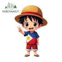 ราคา EARLFAMILY One Piece Luffy ฟิลิปปินส์ธงรถสติกเกอร์กันน้ํา Occlusion Scratch แล็ปท็อปรถจักรยานยนต์ Windows ไวนิล Decals บุคลิกภาพตกแต่ง (41968058274)