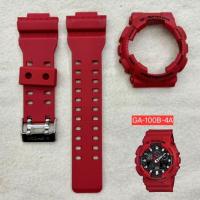 ราคา สาย+กรอบ สีแดงด้าน นาฬิกา CASIO G-SHOCK รุ่น GA-100B-4A / GA-110FC-1A / GA-140-4A (แท้ %) (29103769909)