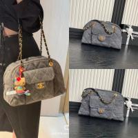 ราคา CHANEL Denim Bowing Bag แบบใหม่ สไตล์ดิสเทรสท์ สำหรับ 여성 (29043487260)