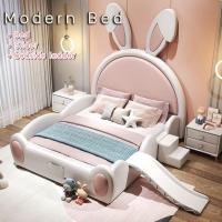 ราคา เตียงนอนกระต่ายน้อย ไม่แถมที่นอน มีบันได+มีสไลเดอร์ มีหูกระต่ายใหญ่ Bed. Rabbit bed. Rabbit baby bed. (23186641130)