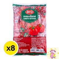 ราคา aro tomato ketchup เอโร่ ซอสมะเขือเทศ ซอสมะเขือเทศซอง 10ก. x 100ซอง x 8ห่อ (27982940615)