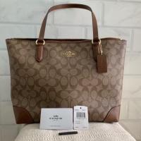 ราคา coach ทรง tote14นิ้ว แท้ มือ2 ฟรีEMS (7931392676)