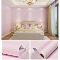 ราคา Wallpaper ลายเรียบสีชมพูอ่อน วอลเปเปอร์สติ้กเกอร์ ติดผนัง โมเดิร์น (2026569060)